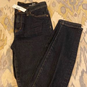 J Crew high rise skinny jeans dark wash NWT